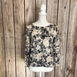 Talbots Flowery Button-Down Cardigan Sz Small